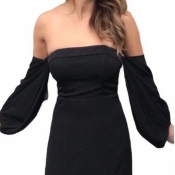 Bardot Strapless Iridescent Polka Dot Mini Length  Dress Corset Front US 6 - Picture 2 of 15